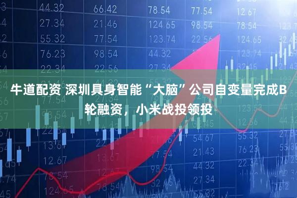 牛道配资 深圳具身智能“大脑”公司自变量完成B轮融资，小米战投领投
