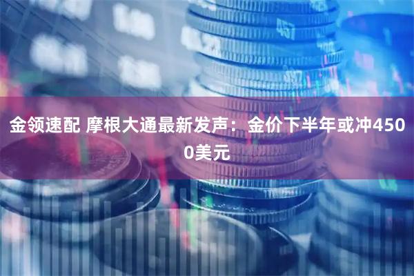 金领速配 摩根大通最新发声：金价下半年或冲4500美元