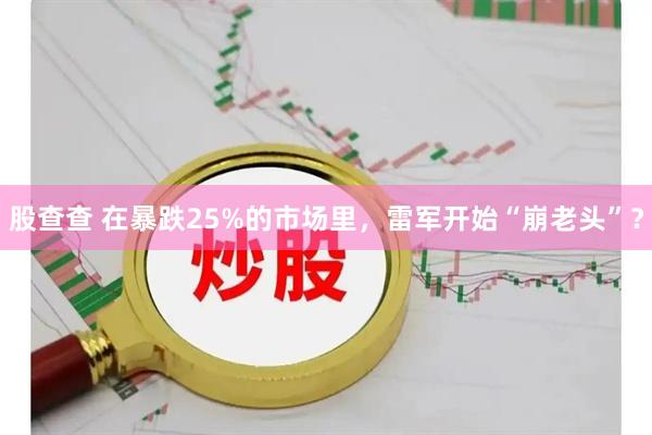 股查查 在暴跌25%的市场里，雷军开始“崩老头”？